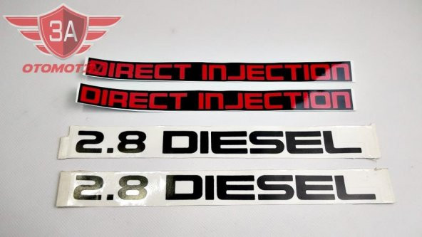 Isuzu NKR Kapı Yazı Takımı Siyah 2.8 DIESEL-DIRECT INJECTION ürün görseli 1