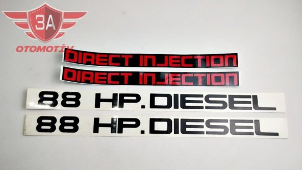 Isuzu Nkr WİDE Kapı Yazı Seti Siyah 88HPDIESEL-DIRECT INJECTION ürün görseli 1