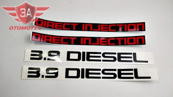 Isuzu Npr Kapı Yazı Takımı Siyah 3.9 DIESEL-DIRECT INJECTION ürün görseli 1