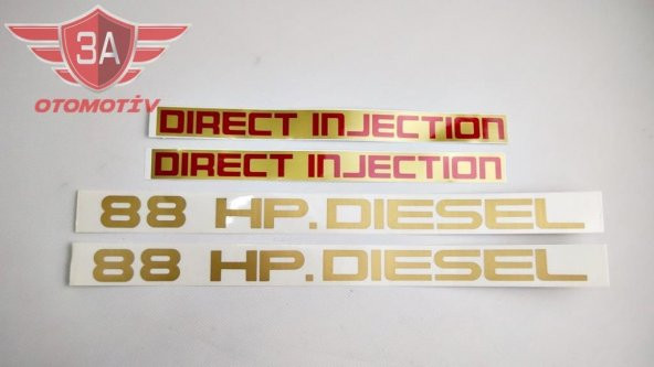 Isuzu Nkr WİDE Kapı Yazı Takımı Sarı 88HP DIESEL-DIRECT INJECTION ürün görseli 1