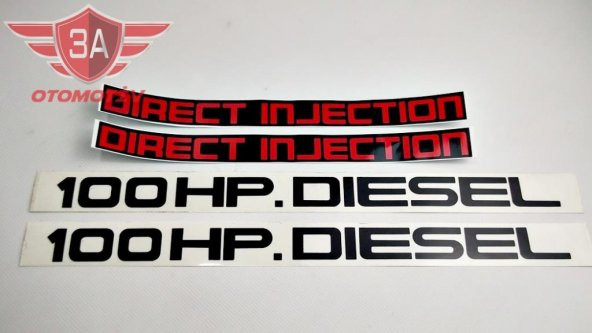 Isuzu Nkr WİDE Kapı Yazı Seti Siyah 100HP DIESEL-DIRECT INJECTION ürün görseli 1