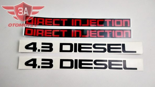 Isuzu Npr Kapı Yazı Takımı Siyah 4.3 DIESEL-DIRECT INJECTION ürün görseli 1