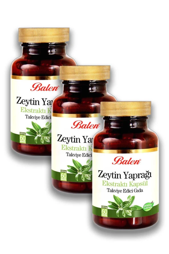 Balen Zeytin Yaprağı Ekstraktı 620 mg 60 Kapsül x 3 Adet ürün görseli 1