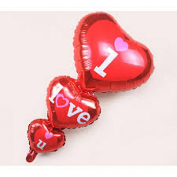 FOLYO BALON I LOVE YOU 3LÜ KALP ( D.Ü 30 ) ürün görseli 1