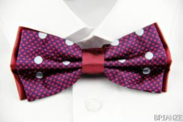 Brianze Noktalı Lacivert Bordo Papyon DP-11 ürün görseli 1