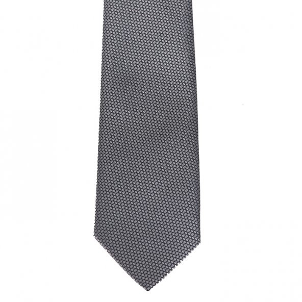 Brianze Gri Mendilli Kravat SMDK-19 - Resim 2
