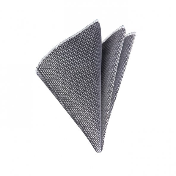 Brianze Gri Mendilli Kravat SMDK-19 - Resim 3