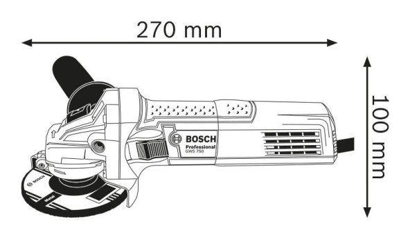 Bosch GWS 750-115 Avuç Taşlama - Resim 2