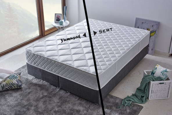 Niron Hybrid 200x200 cm Çift Kişilik Hem Sert Hem Yumuşak Full Ortopedik Yatak ürün görseli 1