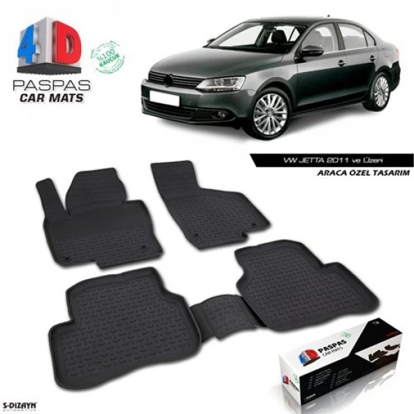 VW JETTA 4D Havuzlu Paspas 2011-2019 A+Kalite ürün görseli 1