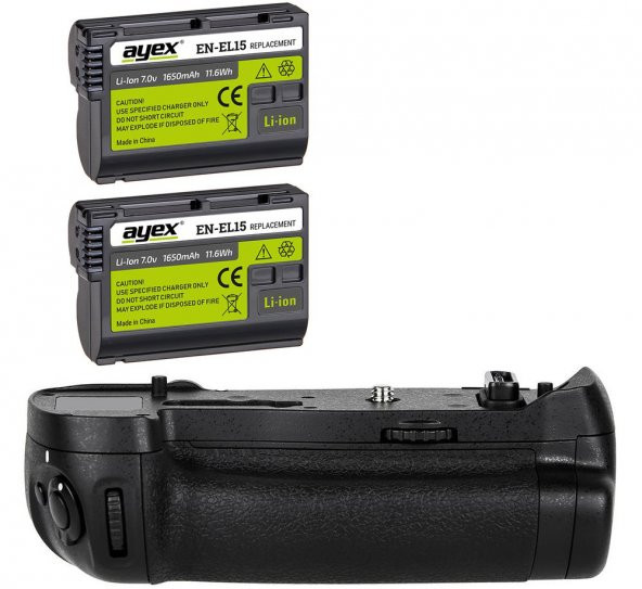 Nikon D850 İçin Ayex AX-D850 Battery Grip + 2 Ad. EN-EL15B Batarya ürün görseli 1
