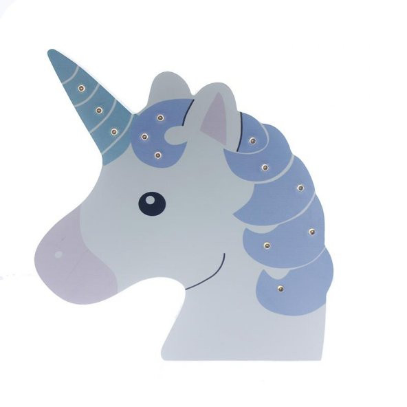 Ahşap Led Işıklı Pilli Unicorn Dekor - Resim 2
