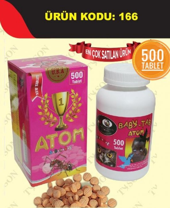 Baby Tab Atom Güvercin Anaç ve Yavru Hapı 500 Tablet ürün görseli 1