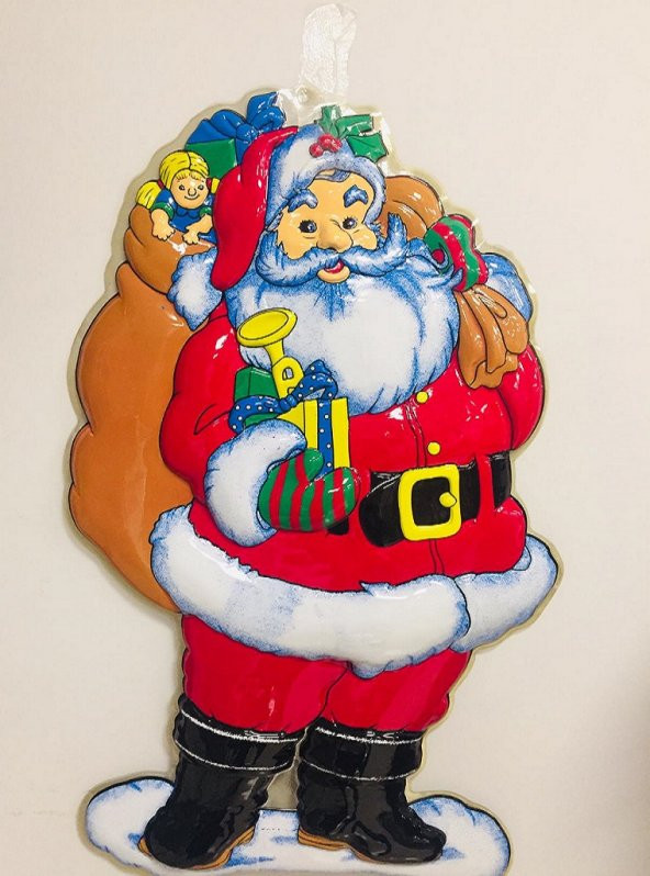 YILBAŞI ÇUVALLI NOEL BABA ŞEFFAF ASMA SÜS ürün görseli 1