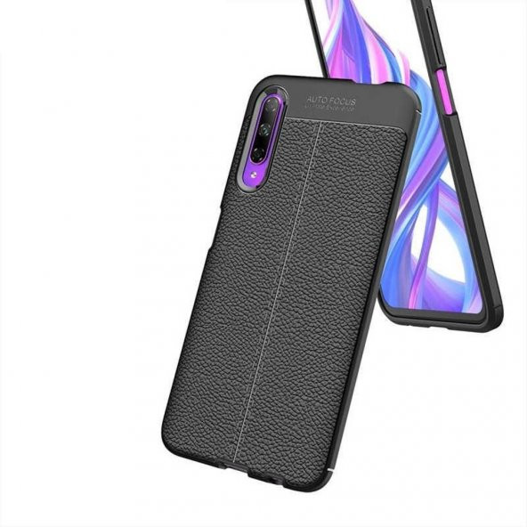 P Smart Pro 2019 Deri Desenli Kamera Korumalı Silikon Kılıf ürün görseli 1