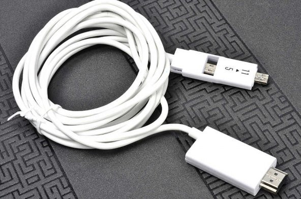 Galaxy Note 3 MHL Görüntü Aktarıcı HDMI Kablo - Resim 4