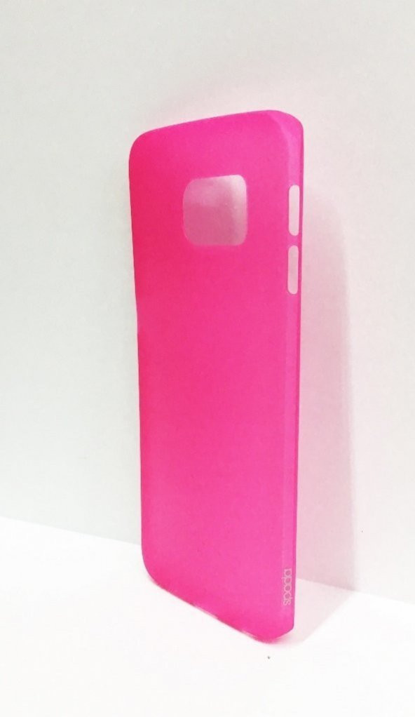 Samsung Galaxy S6 Edge Spada Pembe Silikon Kılıf - Resim 2