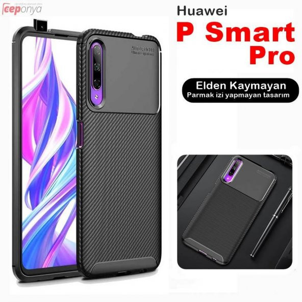 Huawei P Smart Pro 2019 Elde Kaymayan Kamera korumalı Kılıf ürün görseli 1