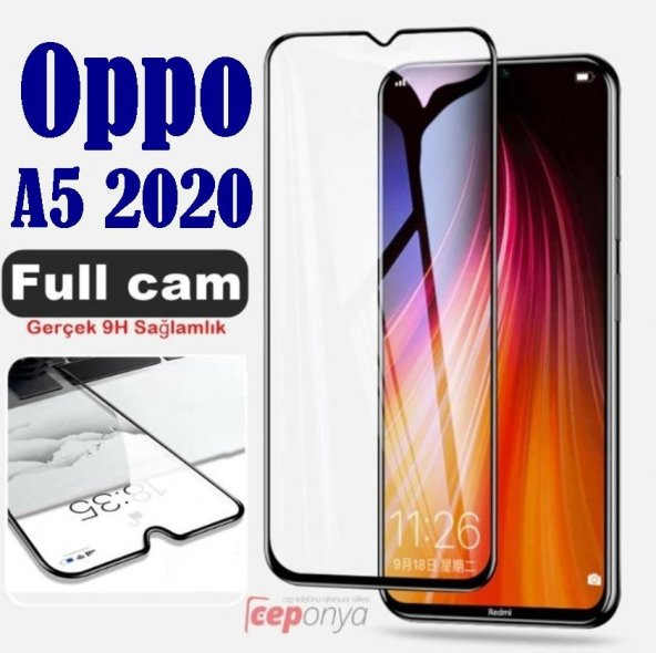 Oppo A5 2020 Kenarları Kırılmaya Dayanıklı Cam Ekran Koruyucu ürün görseli 1