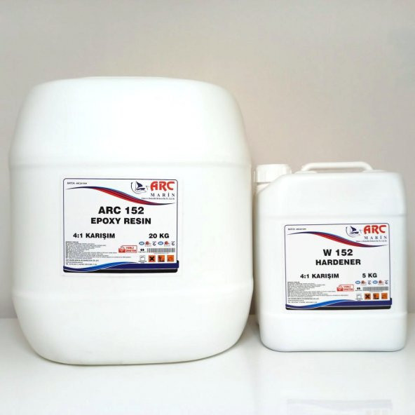 ARC152 EPOKSİ AHŞAP VE ELYAF LAMİNASYON REÇİNE 25 KG SET ürün görseli 1