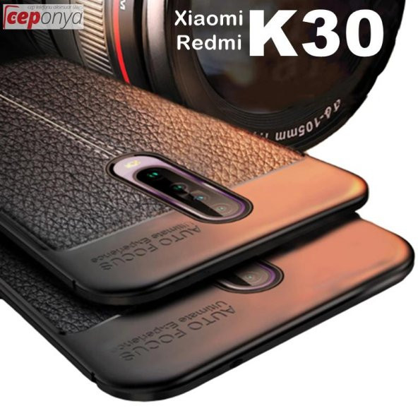 Xiaom Redmi K30 Deri Desenli Kamera Korumalı Silikon Kılıf ürün görseli 1