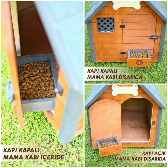 Mandu Isı Yalıtımlı Ahşap Köpek Kulübesi (Medıum) - Resim 8