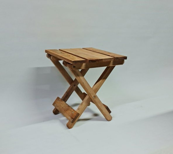 Ahşap Katlanır Tabure 1 Adet 30 cm x 36 xm - Resim 2