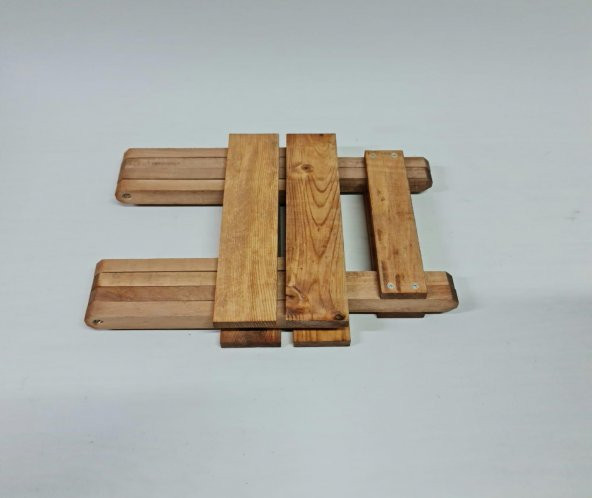Ahşap Katlanır Tabure 1 Adet 30 cm x 36 xm - Resim 3