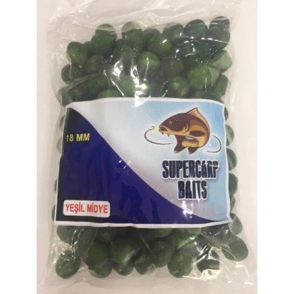 SuperCarp Baits 18mm Boili 1kg Yeşil Midye ürün görseli 1