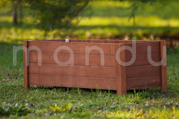 MANDU 114x38 Dekoratif Ahşap Saksı ürün görseli 1