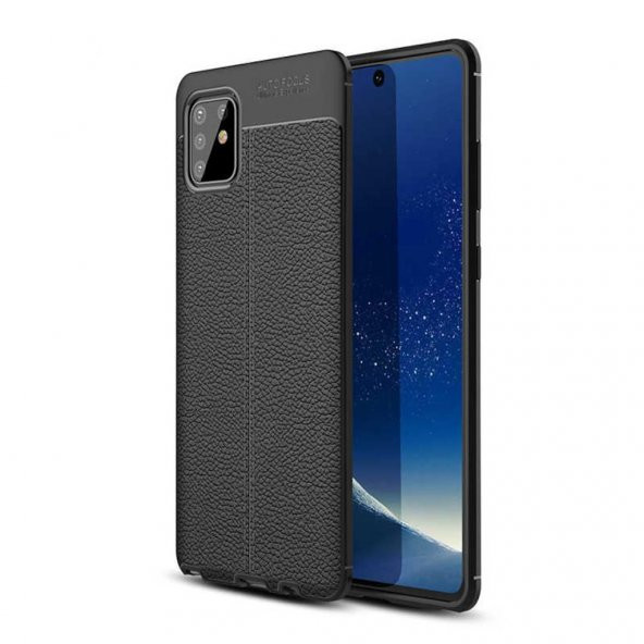 Galaxy A81 (Note 10 Lite) Deri Desenli Kamera Korumalı Kılıf ürün görseli 1