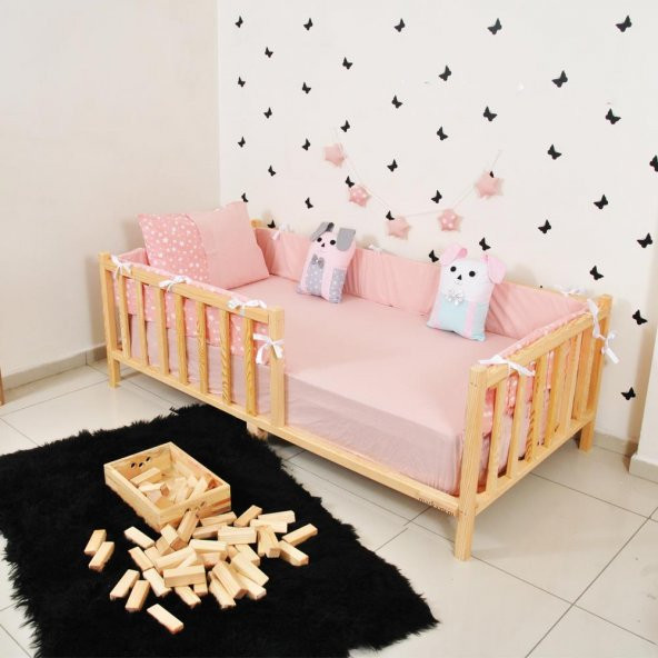 Markaawm Montessori Yatak Çocuk Doğal Çam 90X190 Karyola Nil ürün görseli 1