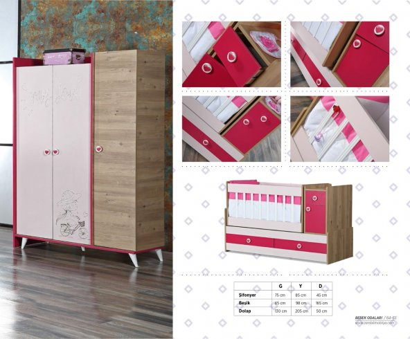 Elit Pembe Bebek Odası Takımı - Resim 5