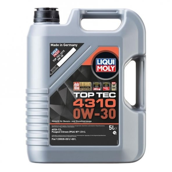 Liqui Moly Top Tec 4310 0w30 Mineral Motor Yağı 5Lt. 2362 ürün görseli 1