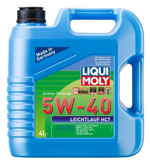 Liqui Moly Leichtlauf HC7 5W-40 Sentetik Motor Yağı 4 lt. 1382 ürün görseli 1
