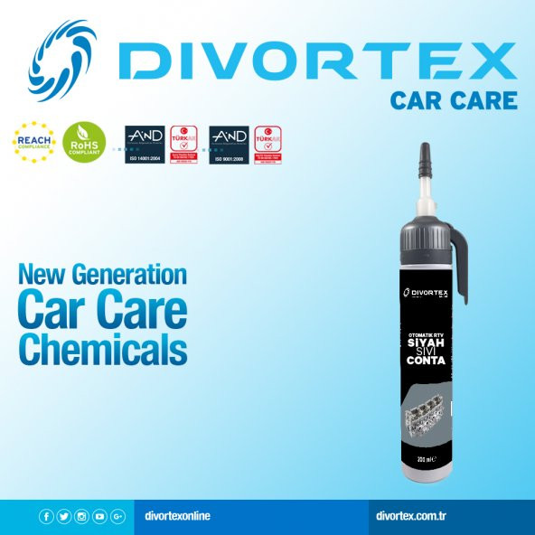 Divortex RTV Siyah Sıvı Conta 200 ml. - Resim 2