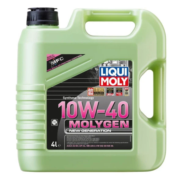 Liqui Moly MOLYGEN 10w40 Yeni Nesil Motor Yağı 4 Lt. 8538 ürün görseli 1