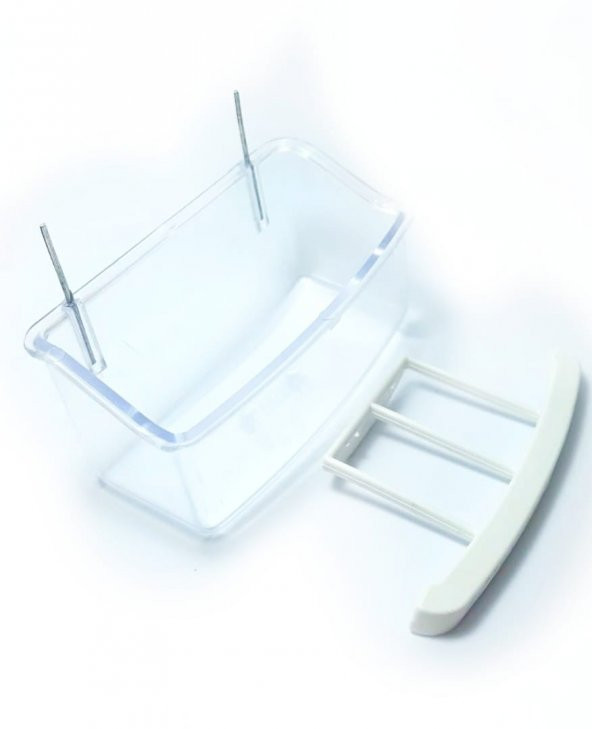 Izgaralı Şeffaf Kuş Yemliği 10 Cm - Resim 2