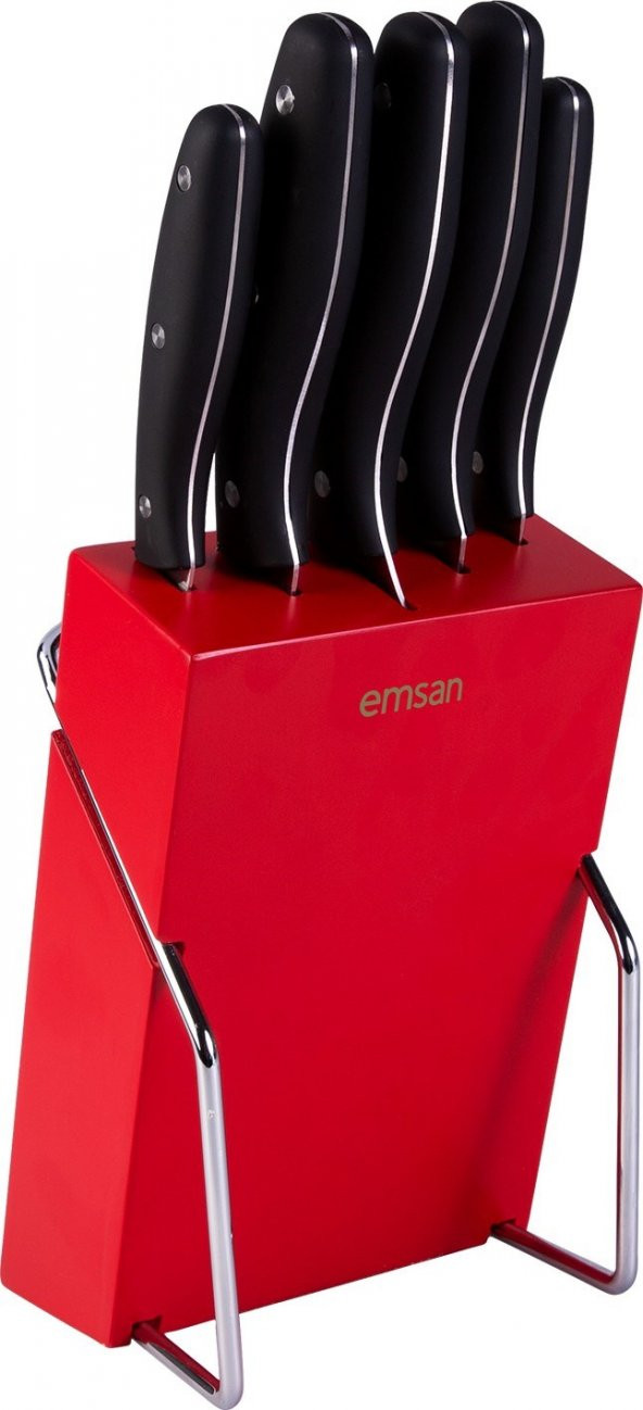 Emsan Yeni Mia 6 Parça Bıçak Seti Kırmızı ürün görseli 1