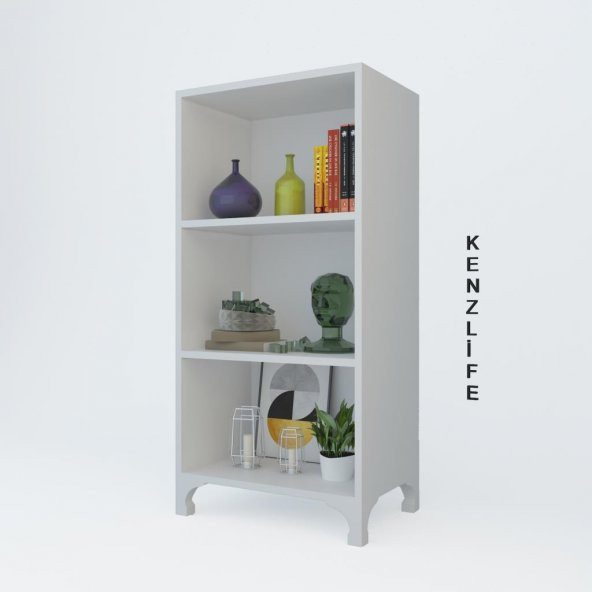 Kenzlife kitaplık tuğçe 088*040*020 byz ayaklı mutfak dolabı banyo ofis ayakkabılık kiler ürün görseli 1