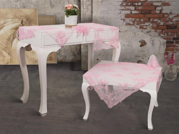 Fransız Mary Salon Takımı 16 Parça Pembe ürün görseli 1