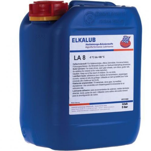 ELKALUB LA 8 BIDON 5 LİTRE - MATBAA ZİNCİR YAĞI ürün görseli 1
