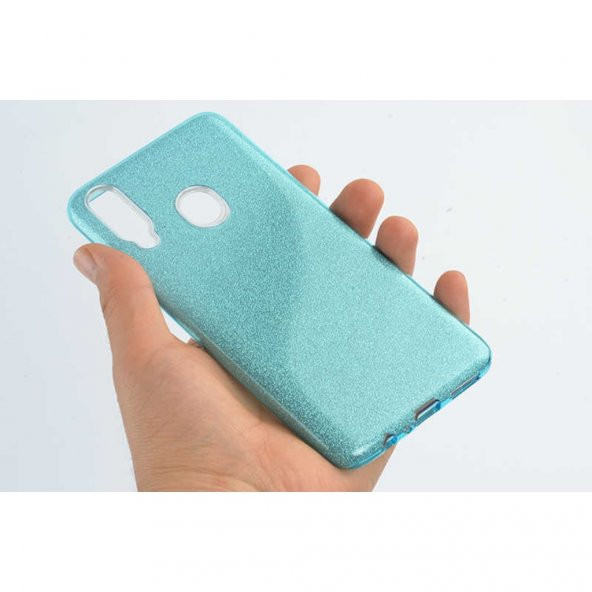 Samsung Galaxy A20S Simli Parıltılı Kalite Sert Silikon Kılıf ürün görseli 1