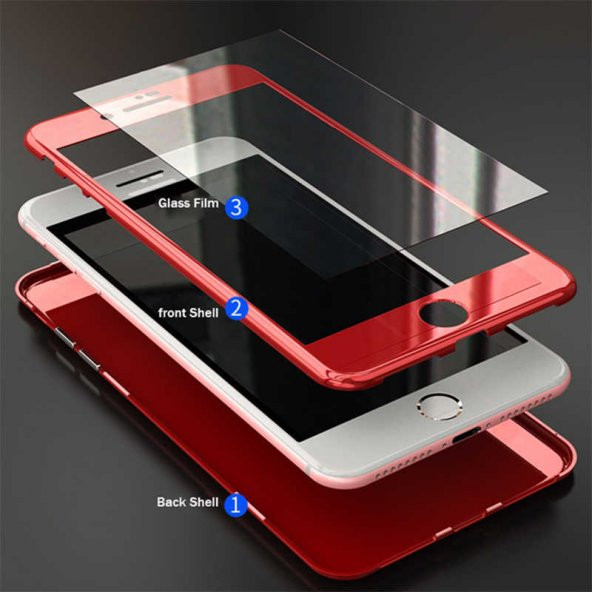 iPhone 7 Kılıf Voero Desenli 360 Magnet Case - Resim 6