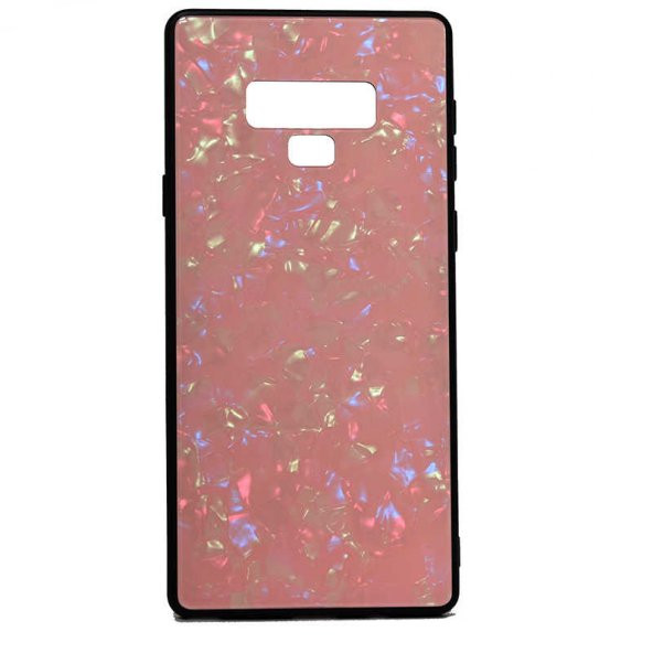 Galaxy Note 9 Kılıf Zore Marbel Cam Silikon - Resim 6