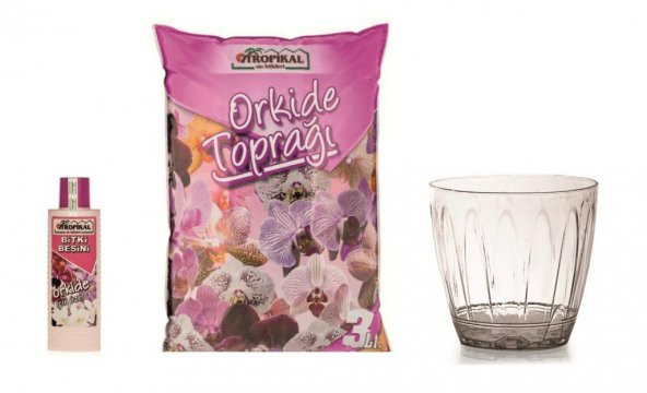 Orkide Toprağı, Orkide Saksısı (1.5L) ve Orkide Besini 3lü Seti ürün görseli 1