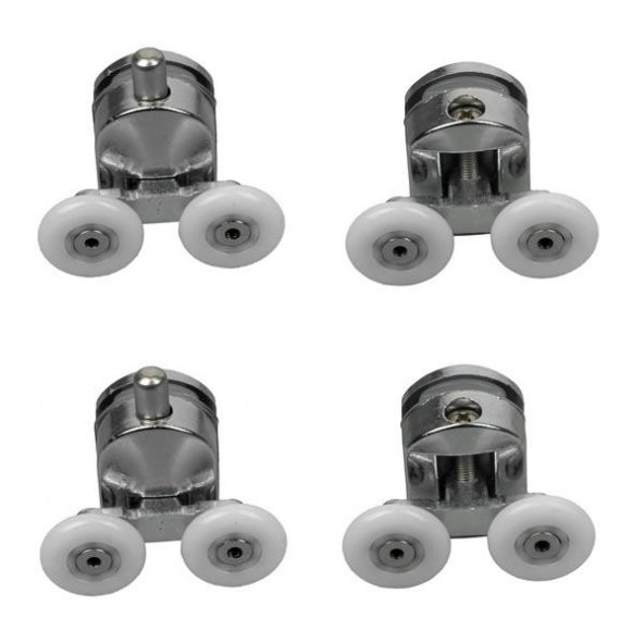 Duşakabin Tekerleği Metal Gövdeli Krom 4 lü Set Teker Çapı 24 mm ürün görseli 1