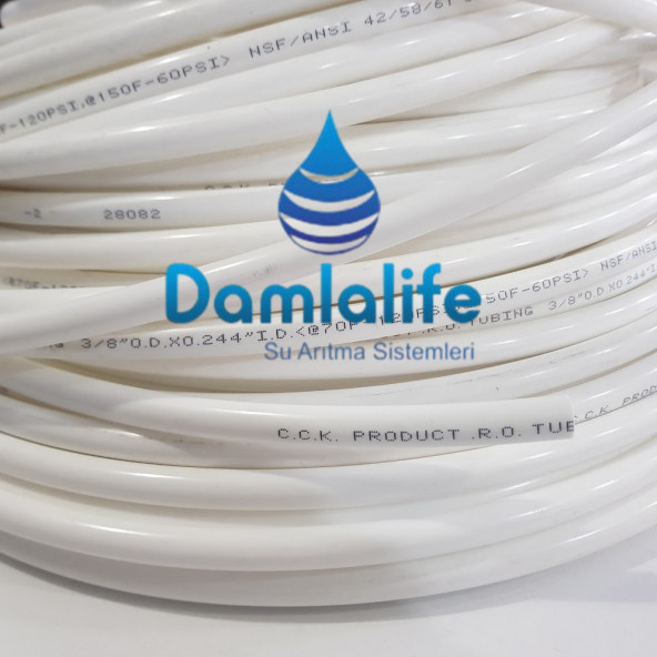 Damlalife taiwan Su Arıtma Hortumu 3/8 10 mm Filtre Hortum NSF Onaylı (5 metre) ürün görseli 1