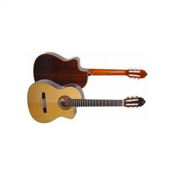 VALENCIA CG50CE KLASİK GİTAR, SCALE 4/4, PARLAK NATÜREL, CUTAWAY,  (4/4) Elektro Klasik Gitar, B-Band T-35 Equalizer, Cutaway ürün görseli 1