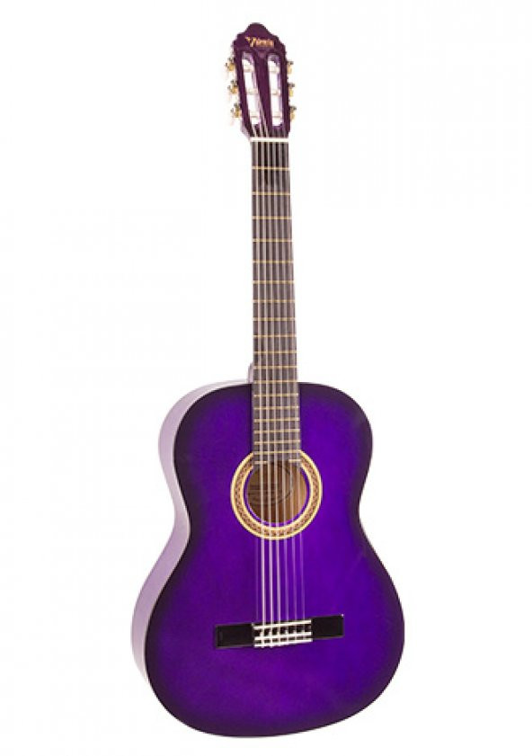 VALENCIA VC104PPS KLASİK GİTAR 4/4 MOR SUNBURST + KILIF + PENA ürün görseli 1